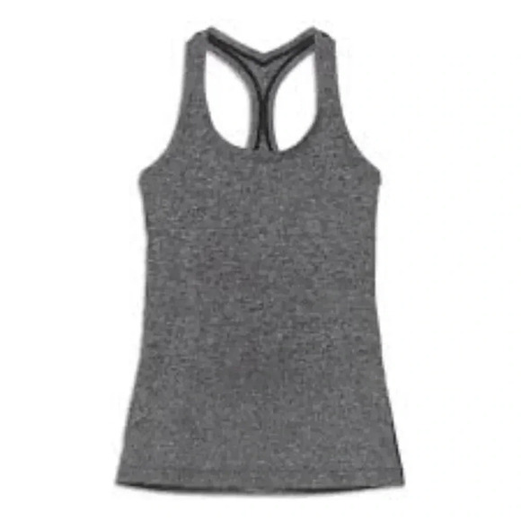 Lululemon cool racerback II heathered black tank size XS - Picture 1 of 4